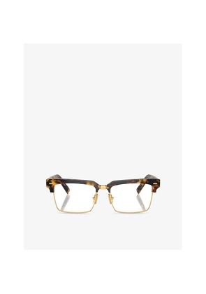 Miu Miu Mu 11Xv Rectangular-Frame Metal Optical Glasses