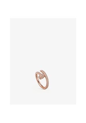 Cartier Juste Un Clou 18ct Rose Gold Diamond-Paved Ring