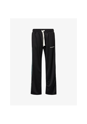 Mens Cole Buxton Logo-Print Contrast-Stripe Woven Track Jogging Bottoms