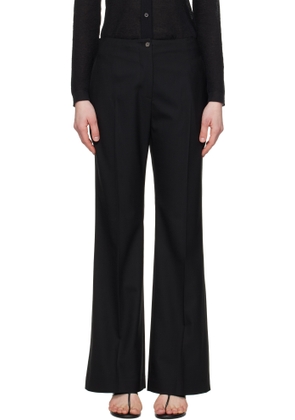 AMOMENTO Black Straight Fit Trousers