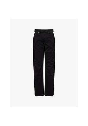 Mens 7 For All Mankind Slimmy Lux Performance Tapered-Leg Stretch-Cotton Blend Trousers