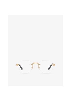 Womens Cartier ct0478O Rectangle-Frame Metal Optical Glasses