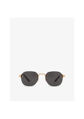 Womens Cartier ct0459S Square-Frame Metal Sunglasses