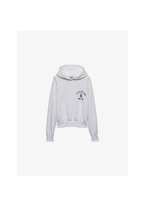 Womens Prada Logo-Print Relaxed-Fit Cotton Hoody