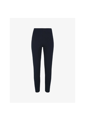 Womens Whistles Tapered-Leg Slim-Fit Stretch-Cotton Trousers