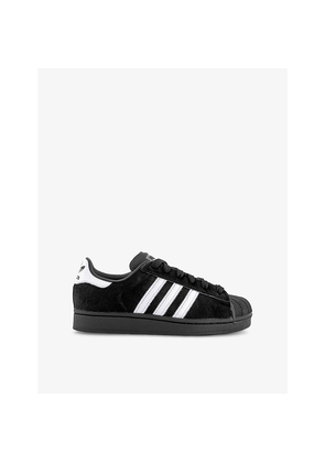 Womens Adidas Superstar II Pony-Hair Leather Low-Top Trainers