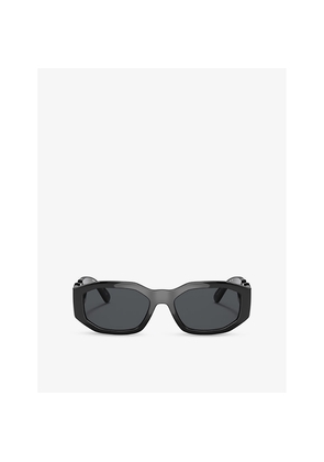 Womens Versace Ve4361 Rectangular-Frame Acetate Sunglasses