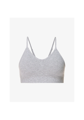 Womens Sweaty Betty Soft Ribbed Racerback Stretch-Woven Bra