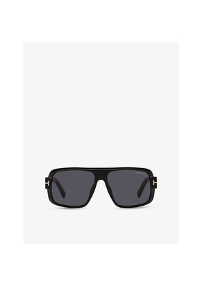 Womens Tom Ford Tr001833 Pilot-Frame Acetate Sunglasses