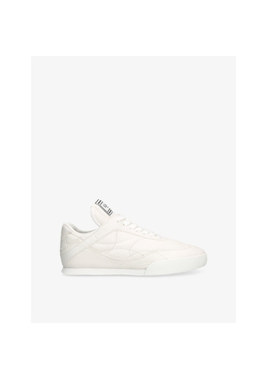Womens Chloe Kick Brand-Patch Leather Low-Top Trainers