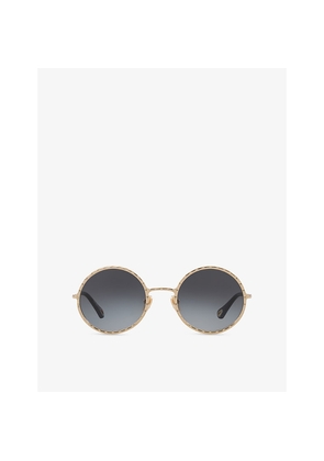 Chloe Ch0230S Round-Frame Metal Sunglasses