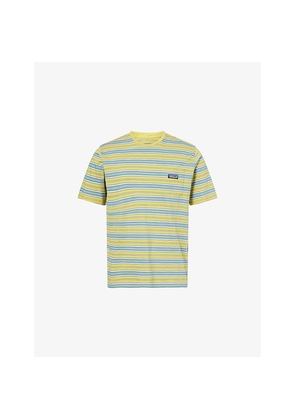 Mens Patagonia Daily Pocket Striped Cotton-Jersey T-Shirt
