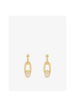 Womens Boucheron Serpent Bohème 18ct Yellow-Gold and 0.64ct Brilliant-Cut Diamond Drop Earrings