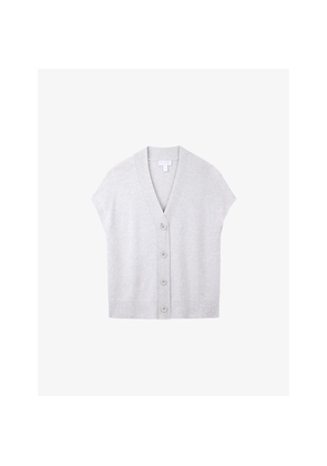 Womens The White Company Relaxed-Fit V-Neck Knitted Tank Top