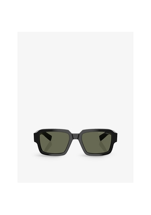 Womens Prada Pr 02Zs Rectangle-Frame Acetate Sunglasses