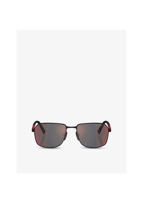 Prada Linea Rossa Pr A51S Square-Frame Metal Sunglasses