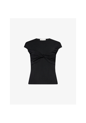 Womens Tove Paola Twist-Front Stretch-Jersey Top