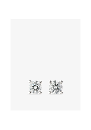 Womens The Diamond Lab Timeless 18ct White-Gold and 2.03ct Round-Brilliant Lab-Grown Diamond Earrings