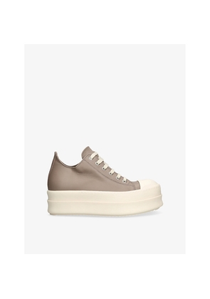 Womens Rick Owens Mega Bumper Leather Low-Top Trainers