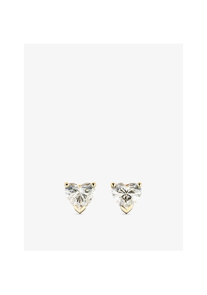 The Diamond Lab Timeless 18ct Yellow-Gold and 2.13ct Heart-Cut Lab-Grown Diamond Earrings