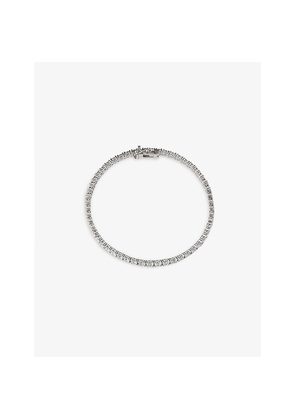 Womens The Diamond Lab Tennis 18ct Yellow-Gold and 3ct Brilliant-Cut Lab-Grown Diamond Tennis Bracelet