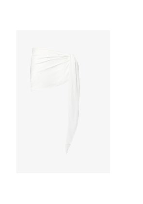 Womens Gracejacob Asymmetric Shimmer-Finish Mesh Sarong