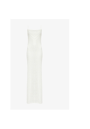 Womens Gracejacob Luna Snow Criss-Cross Mesh Maxi Dress