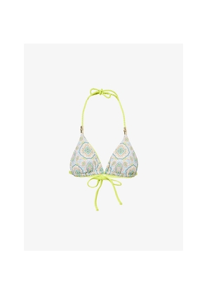 Womens Heidi Klein Hacienda Reversible Triangle Bikini Top