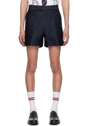 Thom Browne Navy Olympic Matelassé Chino Shorts