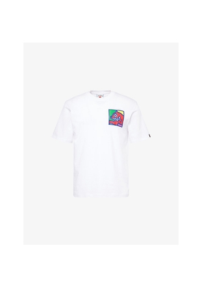 Mens Icecream Pop Art Dog Graphic-Print Cotton T-Shirt