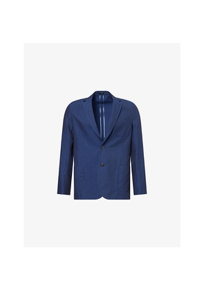 Mens Paul Smith Single-Breasted Slim-Fit Cotton and Linen-Blend Blazer