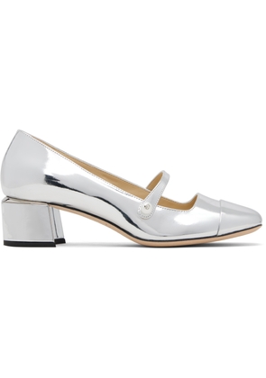 Jimmy Choo Silver Elisa 45 Heels