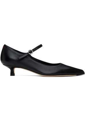 Aeyde Black Polina Nappa Leather Heels