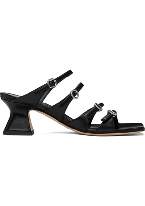 Aeyde Black Eanna Nappa Leather Heeled Sandals