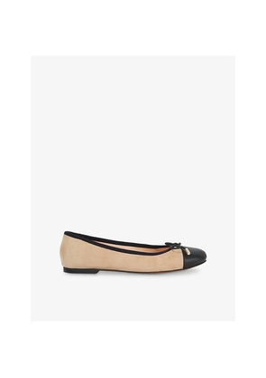 Womens Dune Highest Toe-Cap Suede Ballet Pumps
