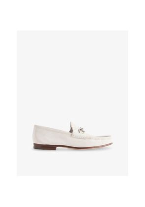 Mens Gucci Horsebit 1953 Suede Loafers