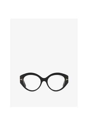 Womens Tom Ford Tr001862 Round-Frame Acetate Optical Glasses