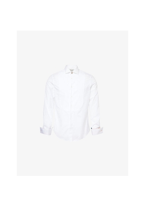 Mens Paul Smith Pleated-Bib Regular-Fit Cotton-Poplin Shirt