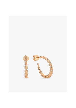Womens La Maison Couture Selda Jewellery Smaug Small 14ct Rose-Gold and 0.07ct Diamond Hoop Earrings