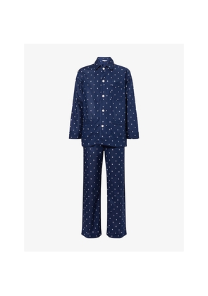 Mens Derek Rose Nelson Printed Cotton Pyjamas