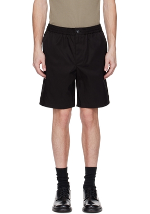 AMI Paris Black Twill Shorts