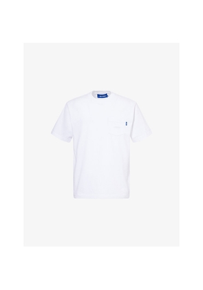 Mens Awake Ny Patch-Pocket Crewneck Cotton-Jersey T-Shirt