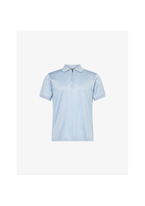 Mens Emporio Armani Short-Sleeves Regular-Fit Woven Polo Shirt
