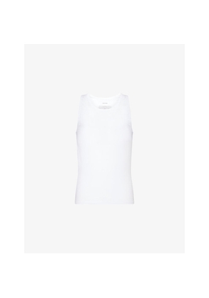 Mens Calvin Klein Crewneck Pack-Of-Three Cotton-Blend Tank Top