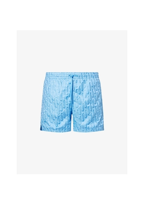 Mens Nike Swoosh 5In Logo-Print Woven Volley Shorts