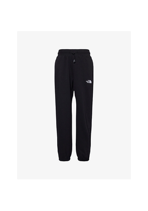 Womens The North Face Essential Relaxed Brand-Embroidery Cotton-Blend Jogging Bottoms