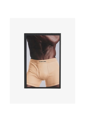 Mens Tom Ford Logo-Waistband Classic-Fit Stretch Cotton-Jersey Boxers