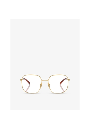 Prada Pr A59V Square-Frame Metal Optical Glasses