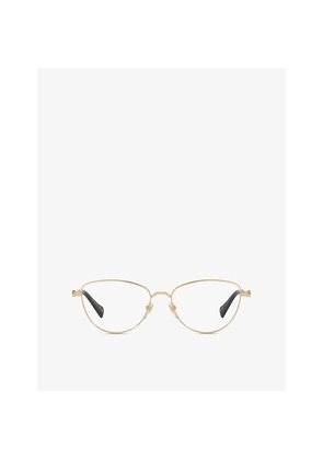 Womens Gucci Gg1595O Cat-Eye Metal Optical Glasses