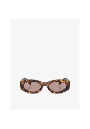 Miu Miu 11Ws Oval-Shape Acetate Sunglasses